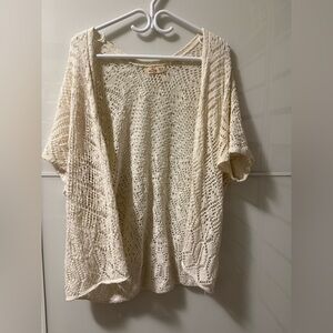 Hollister Ivory Crochet Knitwear